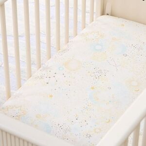 ❤️BUY 2 GET 1 FREE Stars & Moon Crib Fitted Sheet, Retail Price $45.00US